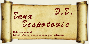 Dana Despotović vizit kartica